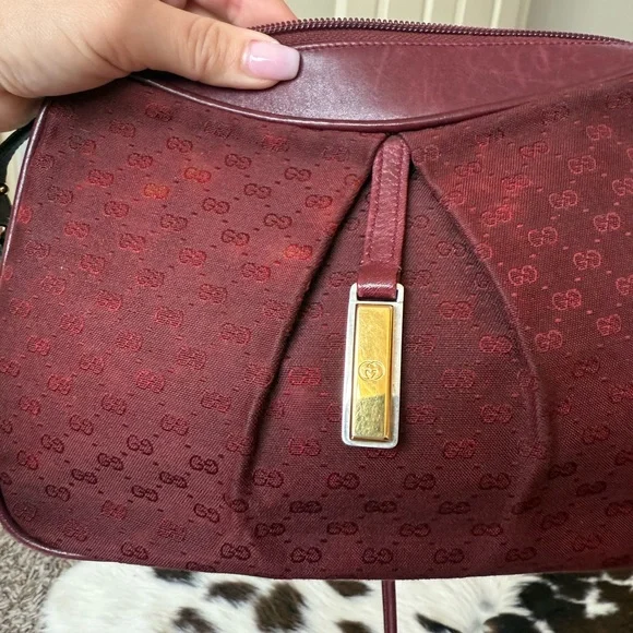 Vintage Gucci burgundy red crossbody bag - Picture 5 of 9